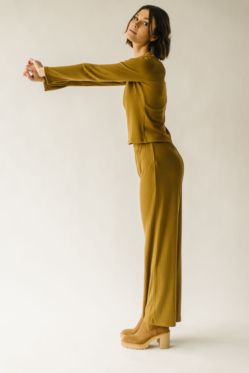 Veronica Beard Sunny Straight-leg Belted Pants In Golden Brown | ModeSens